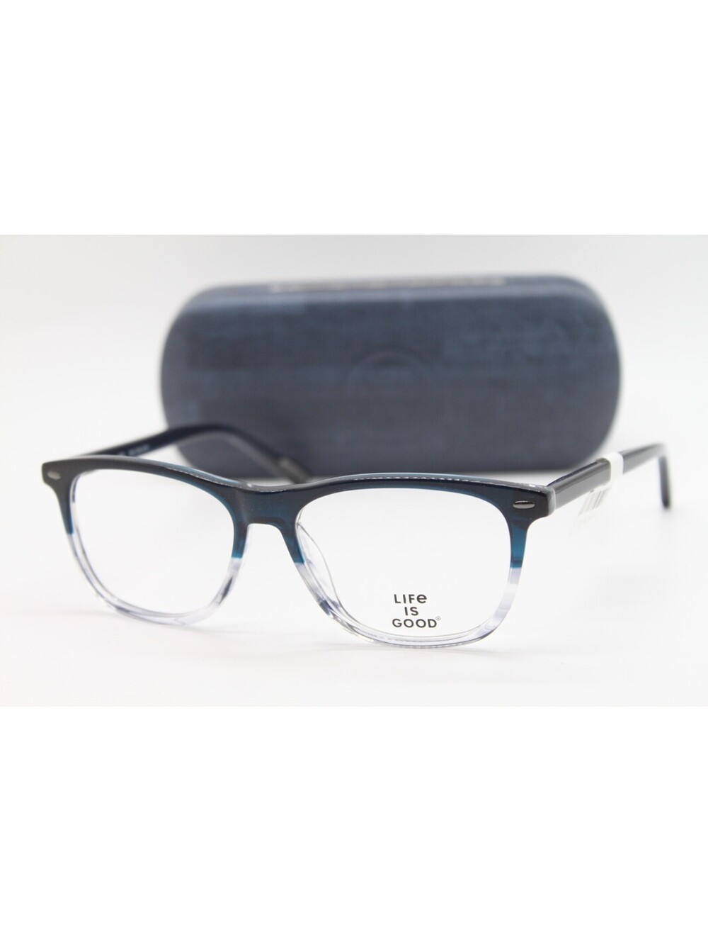 NEW LIFE IS GOOD OZZY BLUE FADE (BLF) AUTHENTIC EYEGLASSES W/CASE 52-15